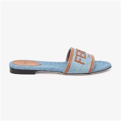 fendi slides sale|fendi denim slides.